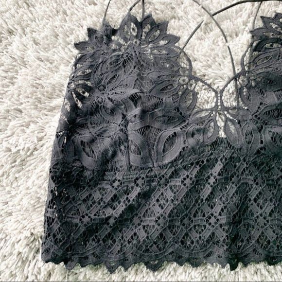 Peach Love Black Crochet Lace Bralette - Picture 3 of 7